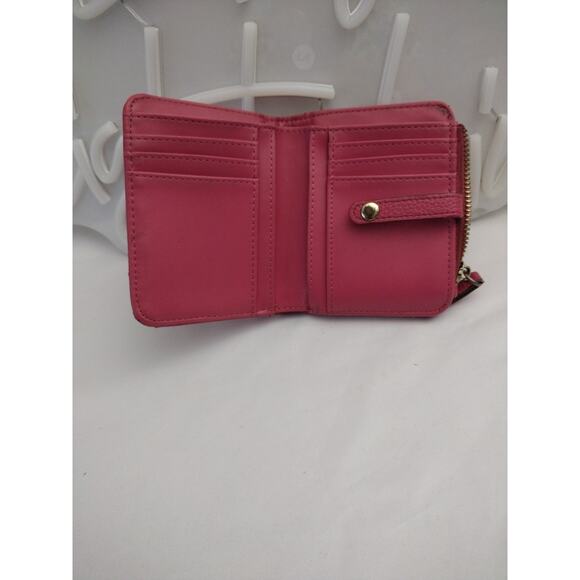 Nanette Lepore Liza Bifold Wallet/Organizer Hot Pink 5X4 in - Picture 3 of 6